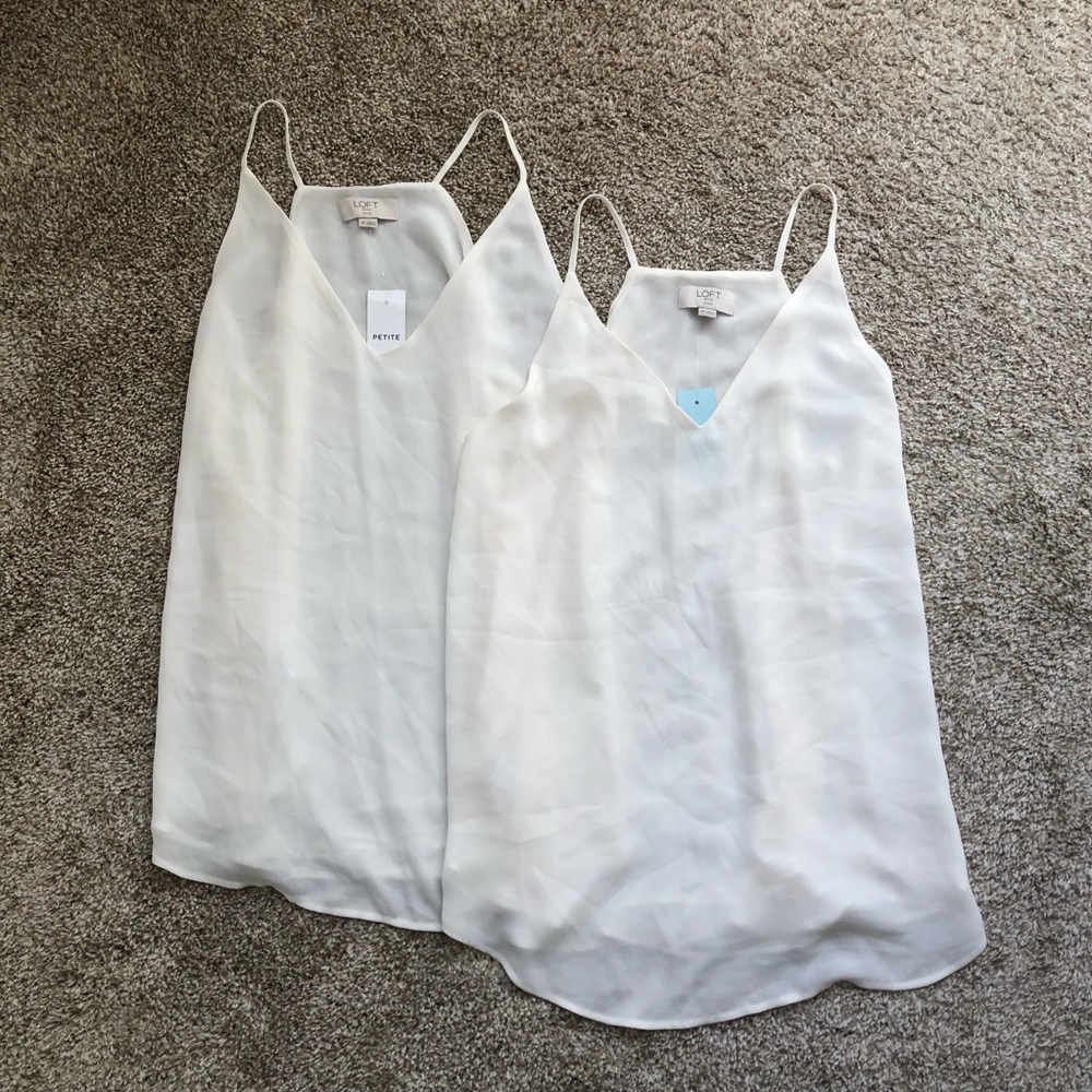 LOFT White and Cream Blouse Set
